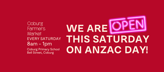 Melbourne Farmers' Market - Coburg | 25 April | OPEN